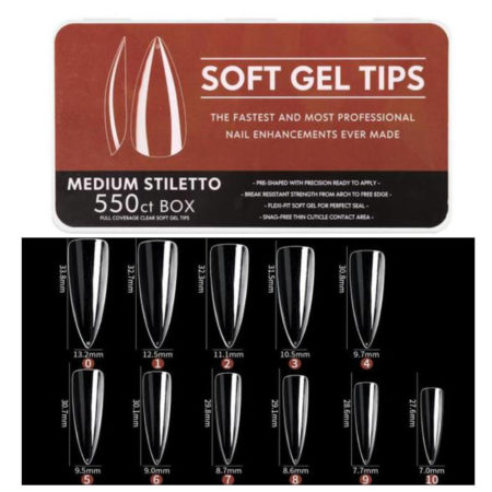 Tips Medium Stiletto 550pcs