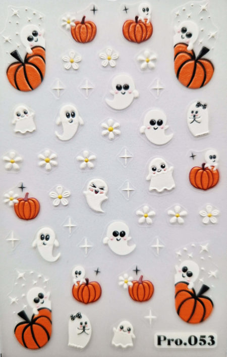 sticker nail art halloween