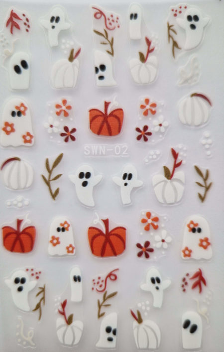 sticker nail art halloween