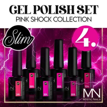 Gel Polish Set 04 - Pink Shock collection - 6 pcs x 6ml