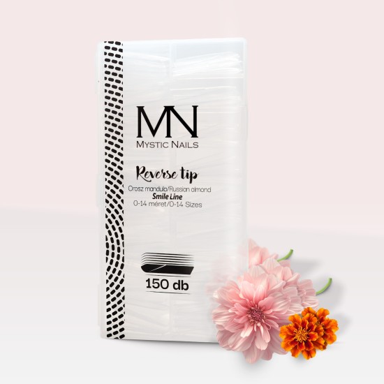 Mystic Nails Reverse Tip – Amande Russe smile line (150 pcs/boîte)