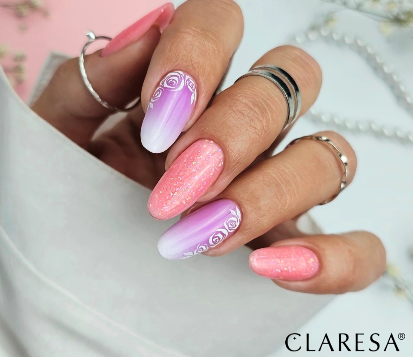 Brush Easy Gel Pink Glitter 5ml – Image 2